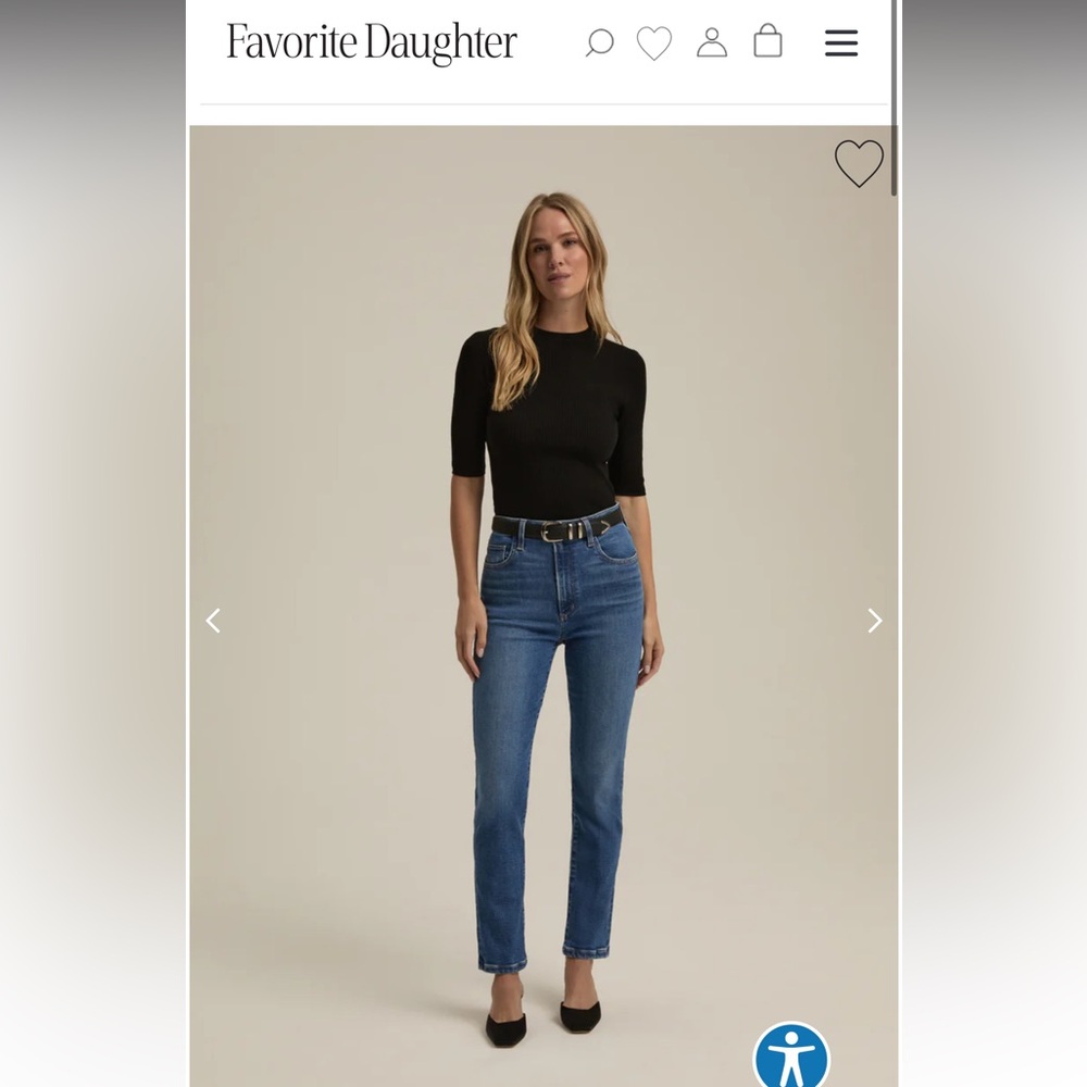 THE VALENTINA SUPER HIGH RISE CIGARETTE ANKLE - Favorite Daughter size 26 NWT